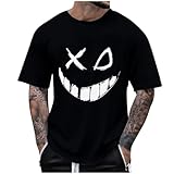 Dyhxuan T Shirt Herren Große Größen Sommer Kurzarm T-Shirt Modisches Männer Tshirt Casual Print Oberteile Leicht Sommershirt Freizeit Kurzarmshirt S-5XL