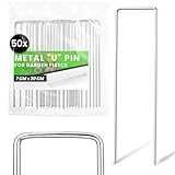 Instalguru 50x Erdanker 7x20 cm Bodenanker Erdnägel Haken Heringe Befestigungsanker für Unkrautvlies Gartenvlies Unkrautfolie Kunstrasen Camping Metall Stahl Garten
