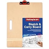 COOZEE 33x43cm Zeichenbretter für Künstler, Tragbare Skizzenplatine mit Einstellbarer verbesserter Clip und Seitengriff, Kunstklemme für Studio und Klassenzimmer Zeichnung
