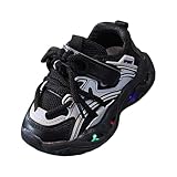Modische Babyschuhe mit LED-Licht, lässige Kinderschuhe, Jungen, Mädchen, Sandalen, weiche Kinder-Sportschuhe, Keile für Mädchen, Größe 37, Schwarz , 22 EU