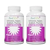 2er Pack Immun-Komplex mit 15 aktiven Inhaltsstoffen - Echinacea, Brokkoli, Ingwer, Salbei, Brennnessel, Cistus, Olivenblatt, Vitaminen C, B9 und D, Zink und Selen - deutsche Produktion