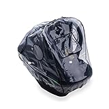 hauck Universal Regenschutz für Babyschalen mit Trageöffnung, Kontakt-Fenster, Luftlöcher, Einfache Befestigung mit Gummizug, Klein Faltbar, Gefertigt aus PEVA-Folie (Car Seat Raincover, Transparent)