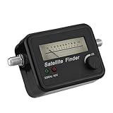 Agatige 9502 Satelliten-Finder, 13–18 V DC, Satelliten-Finder mit schwarzem Hintergrund und weißen Sat-Receiver-Ortungsgeräten, terrestrischer Antennendetektor für Antennen von
