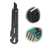 Multi Purpose Knife, 2025 Neu Profi Cuttermesser Set, Multifunktionales Schneidemesser Mit 10 Abbrechklinge Edelstahl Universalmesser Mehrzweck Teppichmesser Druckguss Cutter Messer (1, Schwarz)