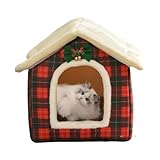 Katzenbett, Überdachtes Haustierhaus, bequeme Hundehöhle, 40 x 35 x 32 cm, modernes und stilvolles Design für Ihren pelzigen Freund mit unserer einzigartigen Katzenhöhle und Enthusiasten