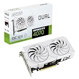 ASUS Dual GeForce RTX 4070 EVO White OC Edition 12GB GDDR6X Gaming Grafikkarte (Nvidia RTX4070 DLSS 3, 475 AI Tops, PCIe 4.0, 1x HDMI 2.1a, 3X DisplayPort 1.4a, weiß, DUAL-RTX4070-O12G-EVO-WHITE)