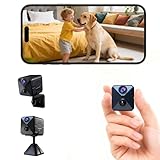 Erste 4K Mini Kamera Komplett neu Aufgewertet Überwachungskamera Innen Akku 2,4 GHz WiFi Kamera überwachung innen mit 2800mAh Akku für lange Laufzeit,Bewegungsmelder,Nachtsicht SD/Cloud-Speicher