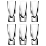 Leonardo Gilli Grappa-Glas, Schnaps-Becher aus Glas, spülmaschinengeeignete Stamper, 6er Set, 15 cl, 043406
