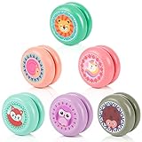 Yoyo Kinder Spielzeug, Sterneer 6 Stücke Holz JoJo Kinder, JoJo für Kindergeburtstagsgeschenke, Partys und Feiern