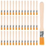 40 Stück Breiter Kleiner Pinsel 13 x 1.5cm, Pinsel Set, Malerpinsel, Nylonborsten mit Holzgriff, für Pinsel Farben Kunst Malerbedarf Lacke Malerei DIY Streichen von Wänden