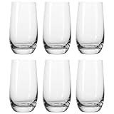 LEONARDO HOME Tivoli Trink-Gläser 6er Set, spülmaschinenfeste Wasser-Gläser, Trink-Becher aus Glas im modernen Stil, groß, 390 ml, 020965