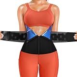 Junlan Waist Trainer Damen Bauchweggürtel Korsett Bauchweg Reißverschluss Sport Body Shaper Sauna Schwitzgürtel zum Abnehmen Taillenformer Fitness Gürtel
