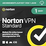 Norton VPN Standard 2025 | 1 Geräte | 1-Jahres-Abonnement | Aktivierungscode per Email