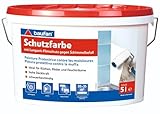 Baufan Schutzfarbe 5 Liter | mit Langzeit-Schutzfilm gegen Schimmelbefall | hohe Deckkraft | für innen | scheuerbeständig