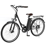 Finbike Elektrofahrrad mit Abnehmbarer 36V 13Ah Akku Bis zu 108KM,26 Zoll E Bike mit 7 Gang Getriebe für Herren Damen Pendler Reisen Übung,60N.m 250W Motor Pedelec mit Aussetzungen und LCD-Display