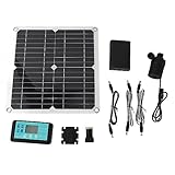 gernie 22-W-Solarbrunnenpumpe, DIY-Solarwasserbrunnenpumpe für den Außenbereich mit 50-W-Solarpanel, Batteriekasten, Zeitsteuerung, Solarbetriebene Pumpe für Vogelbad, Teiche, Garten