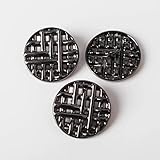GVNFJKJK Dekorative Hemdknöpfe, 10 Stück 30 mm Metallknöpfe, modische dekorative Knöpfe for Hemden, Mäntel, Nähzubehör, Scrapbooking, DIY(Black)