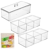 MININUSI 3 Stück Kosmetik Organizer, Acryl Kosmetikbox mit deckel, Stapelbar Aufbewahrungsbox Kosmetik Aufbewahrung, Pinsel Schmink Schreibtisch Organizer, Schmuck Kosmetikbox Schminktisch Organizer