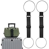 2 Stück Luggage Strap, Schwarz Koffergurt, Gepäckgurt Gepäckgurte für Handgepäcktasche, Reisegurt, Gepäckgurt, elastischer Befestigungsgurt, Koffer Gurt für Koffer, Reisen