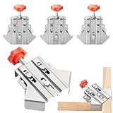 Fippy 4 Stück 90 Grad Winkelspanner Eckenspanner Holz, 2024 Neu Ecke Klemme Rechtwinklig Winkel Klemme für Bildeinrahmung, Schrank und Möbel Schweißen (Offener Stil)