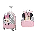 Samsonite Disney Ultimate - Kinderkoffer, 46,5 cm, 20,5 L & Kinderrucksack S, 28,5 cm, 7 L - Minnie Glitter Reise-Set