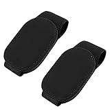 RZMZBY 2 Brillenhalter für Auto Sonnenblende, Leder Sonnenbrillen Halterung,Brillenetui Aufbewahrungsbox Organizer,für Auto Visier Zubehör, Ticket-Kartenclip, Schwarz