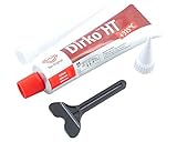 DIRKO Silikon Dichtmasse rot, 70ml, bis 315° Grad, nicht wasserfest, Paste