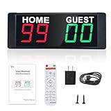 YZ LED Tragbare Elektronische Anzeigetafel Fussball, Tischtennis Zähler, Tennis Punktezähler, Digital Scoreboard, Cornhole Zähltafel, für Volleyball, Basketball, Badminton Indoor Outdoor