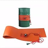 LXWKAI Fass-Eimer-Heizkissen aus Silikonkautschuk, Ölfass-Heizband, isoliertes Heizband mit einstellbarem Drehthermostat, elektrisches Heizkissen (Größe: 150 l/1520 x 250 mm, Farbe: Knopf)