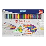 Stylex 43834 - Gelschreiber, 24 Gelstifte im Set, sortiert in 8 Metallicfarben, 8 Neonfaben und 8 Glitterfarben, zum Schreiben, Malen und Verzieren