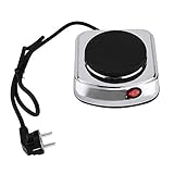 Kochplatte für Küche, Tragbare Einzelkochplatte 500W Kleine Herdplatte elektrische Einzel-Kochplatte Mini Kochplatte 155x135x60 mm