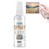 Miioto Fixativ Spray für Pastellkreide, Fixativ Spray, Fixierspray Acrylfarbe, Fixativ für Pastell, Aquarell, Gouachemalerei, Kohle, Bleistiftzeichnungen, Farblos, Schnell Trocknend 100 ML