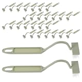 NIYANGLE S förmige Toilettenbürste mit Kleinem Kopf Ergonomisch Gebogen Tiefenwirksame Reinigung ohne Tote Winkel Leicht zu Halten für Erwachsene Robustes Design für Haushalt und Bad