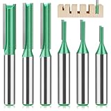 Fräser für Oberfräse Set Nutfräser 8mm Schaft 6 Stück Router Bits Holzfräser 3mm 4mm 5mm 6mm 7mm 8mm Nutenfräser Holzfräse Oberfräse Zubehör Fräsbohrer Bohrfräser für Holz Schneiden Nutfräsen