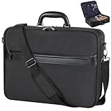 Jetviivid Aktentasche Herren, 15.6 Zoll Laptoptasche Groß, Wasserdichte Briefcase mit Schultergurt, Businesstasche für Büro, Schwarz