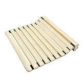 Rollbarer Matratzenrahmen für den Boden, Bettlattenrost, Holzlattenrost, 80 x 200 cm, klappbare Plattformunterstützung für Einzel-, Doppel- und Queensize-Betten, Ersatzbretter für Sofa/Matra