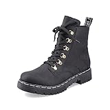 Rieker Damen Schnürstiefeletten Y2422, Frauen Stiefeletten,halbstiefel,Kurzstiefel,uebergangsschuhe,uebergangsstiefel,schwarz (00),39 EU / 6 UK