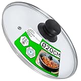 Universal-Glasdeckel für Töpfe und Pfannen, Ø 20 cm, Edelstahlrand, 5 Jahre Garantie ONIX TECH