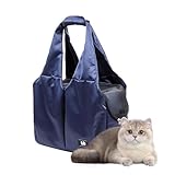 Reisegurt für kleine Katzen, Transporttasche für kleine Haustiere, Tragetasche für Hunde und Katzen mit großer Kapazität | Taschenhalter aus atmungsaktivem Stoff für