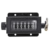 Handheld-Tally-Zähler, 6-stelliger Zahlenzähler, Clicker-Zähler, mechanische Handzähler, Hand-Pull-Stroke-Clicker-Zähler mit Feder für Stanzpresse D94-S