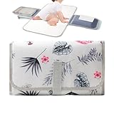 Wickelunterlage, tragbare Wickelunterlage für – faltbar mit Feuchttüchertasche für Kinderwagen, Krankenhaus, Camping, Kindergarten, Postpartum Mama Papa