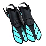 Schwimmflossen für Herren, Lippe zum Schnorcheln, verstellbare Schnorchelflossen, offene Ferse, Schwimmflossen, Tauchflossen für Männer und Frauen