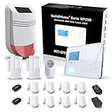 Safe2Home® Funk Alarmanlage Komplett Set SP210 mit Sabotageschutz u Lichtsteuerung - deutsch - GSM WLAN Alarmsystem SMS Alarmierung - Alarmanlagen fürs Haus Büro inkl. Zubehör und Sensoren