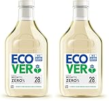 Ecover Zero Waschmittel, flüssig, für Allergiker und empfindliche Haut, sanfte Reinigung ohne Duftstoffe, 30% höher konzentriert, 28 Ladungen, 1L (Packung mit 2)