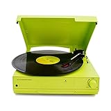 UQTE DVD-Player Moderne Vinyl-Plattenspieler Gramophone 33/45/78 Drehscheibe Bluetooth 2.0 Phonograph zu Spielen Lesen Sie Discs schnell mit Rauschunterdrückung (Color : Green)