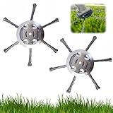 Anyingkai 2 Stücke Unkrautbürste Freischneider,5mm Bohrung Rasentrimmer Kopf aus Stahldraht,Wildkrautbürste für Motorsense,Unkrautbürste für Rasentrimmer,Profi Unkrautbürste für Freischneider