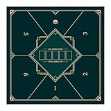 LaiEr 60/80/100/120/140/160cm Quadratische Poker Matte Texas Hold'em Poker Gummimatte Poker Topper für Tische Faltbare Tragbare Poker Tischplatte Layoutw für Poker Spiele Blackjack Casino(120 * 120cm)