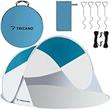MT MALATEC Strandmuschel Pop Up UV Schutz Wurfzelt leicht Sonnenzelt 10178, Größe:220x120x90 cm