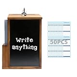 Vorschlagsbox Aus Kieferholz, Spendenbox Mit Schloss, Hölzerne Vorschlagsbox, Wooden Tip Briefkasten Mit 50 Vorschlagkarten, 17.3 X 25.1cm Abschließbare Briefkästen Für Vorschlag, Spende, Stimmzettel