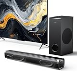 MEVOSTO Soundbar für TV Geräte mit Subwoofer, 2.1CH TV-Soundbar mit 5,25' Tieftöner, 12L Surround-Sound für PC-Gaming, BT5.0/ARC/Opt/AUX, Bässe und Höhen einstellbar für Heimkino Soundsystem